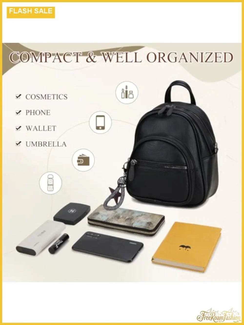 VX VONXURY Mini Backpack Purse for Women Faux Leather Convertible Sling Bag
